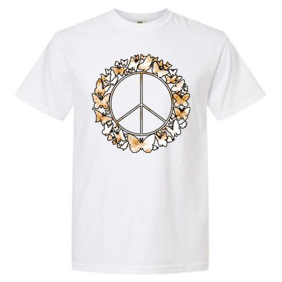 Cute Butterfly Peace Sign Garment-Dyed Heavyweight T-Shirt