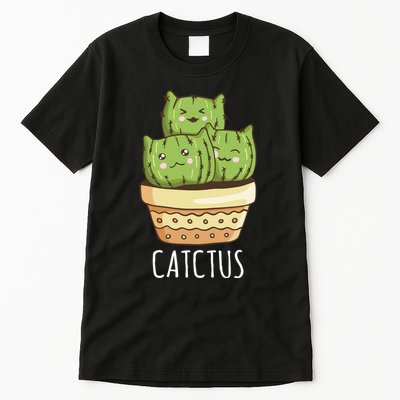 Cute Cactus Three Cats Tall T-Shirt