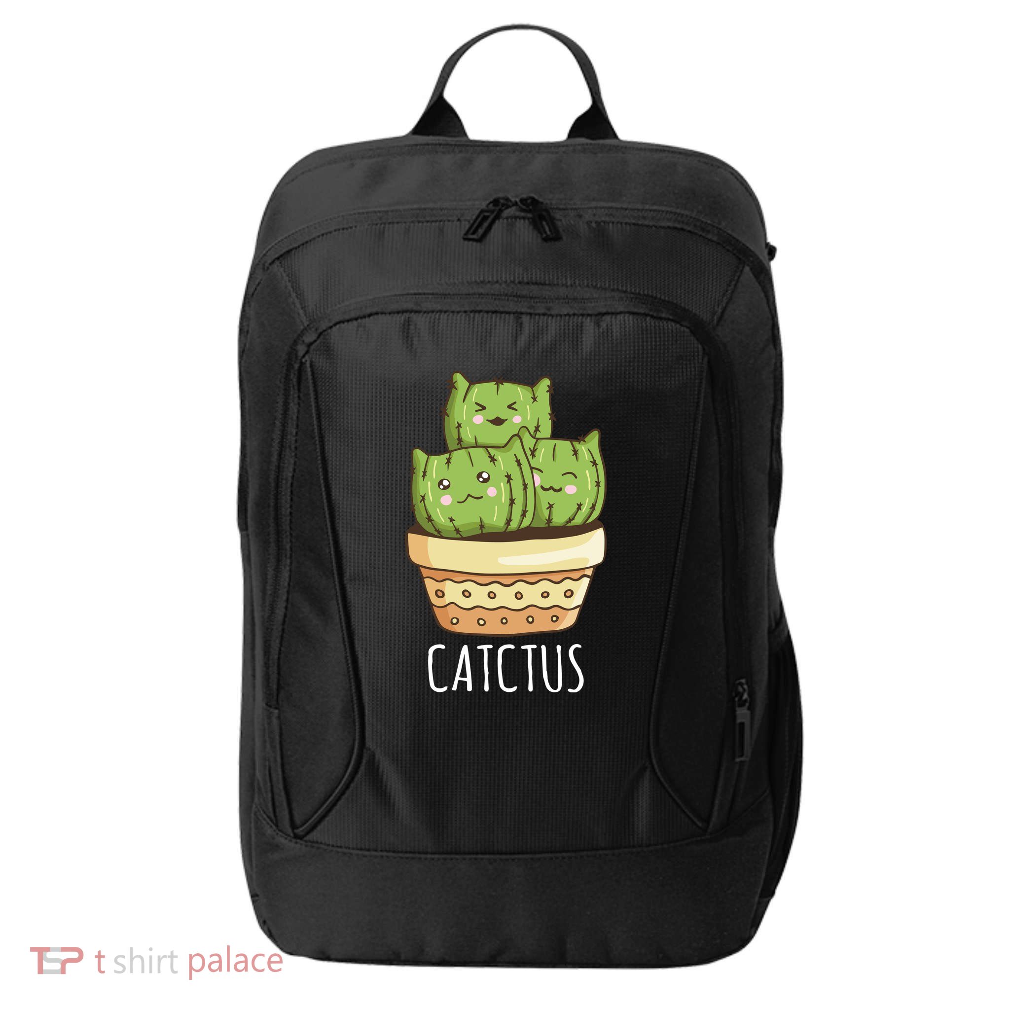 Cute Cactus Three Cats City Backpack