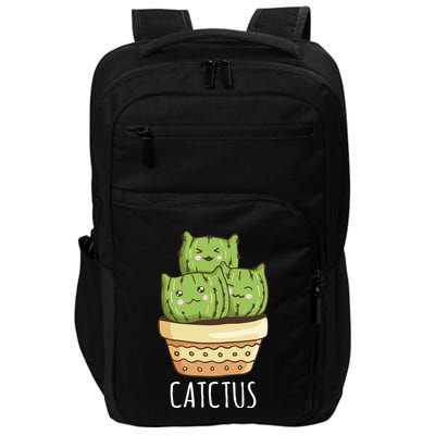 Cute Cactus Three Cats Impact Tech Backpack