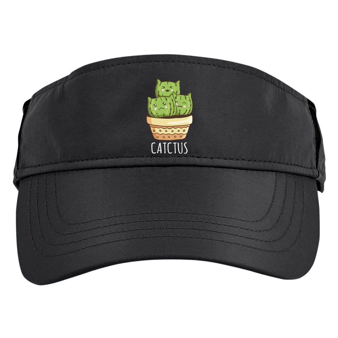Cute Cactus Three Cats Adult Drive Performance Visor