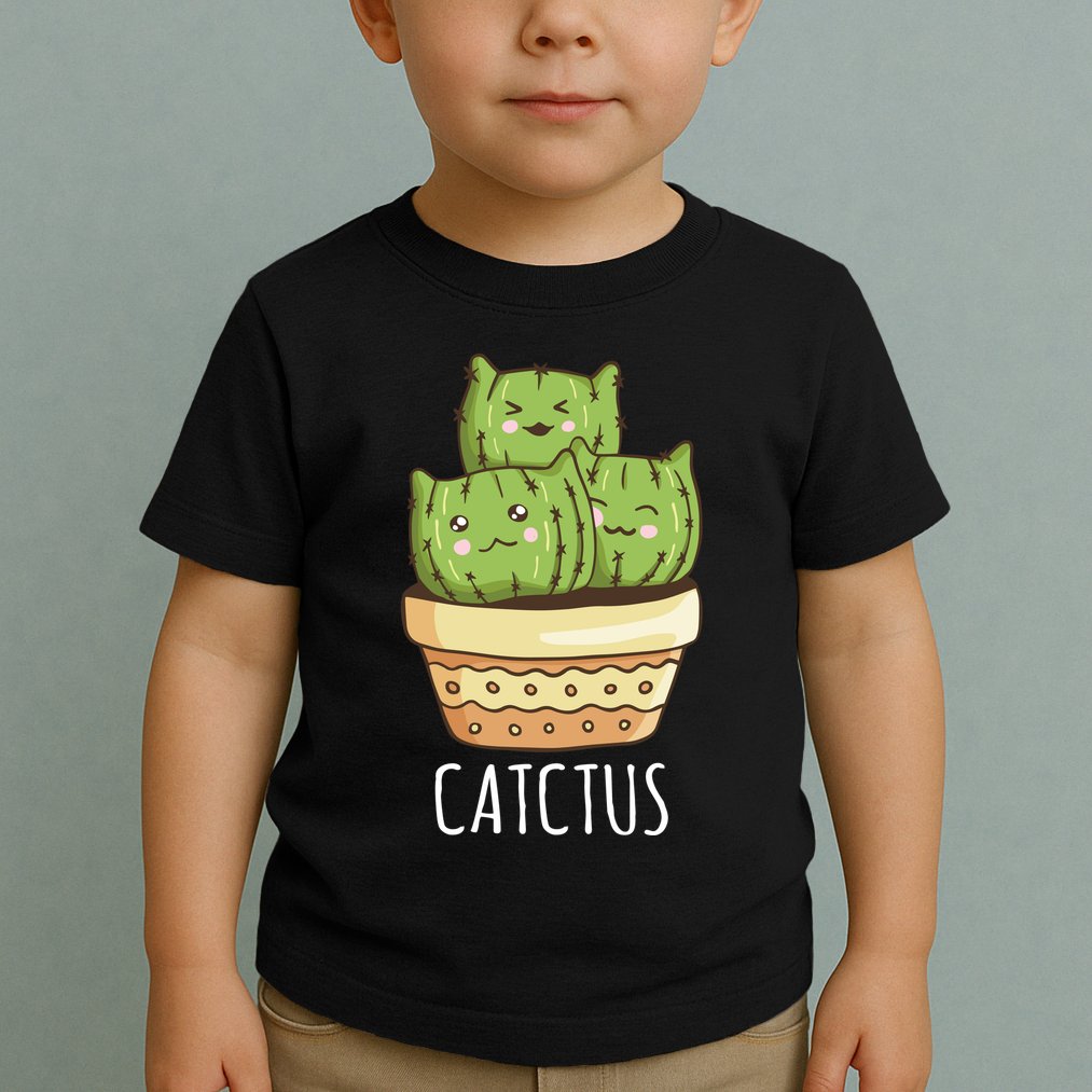 Cute Cactus Three Cats Toddler T-Shirt