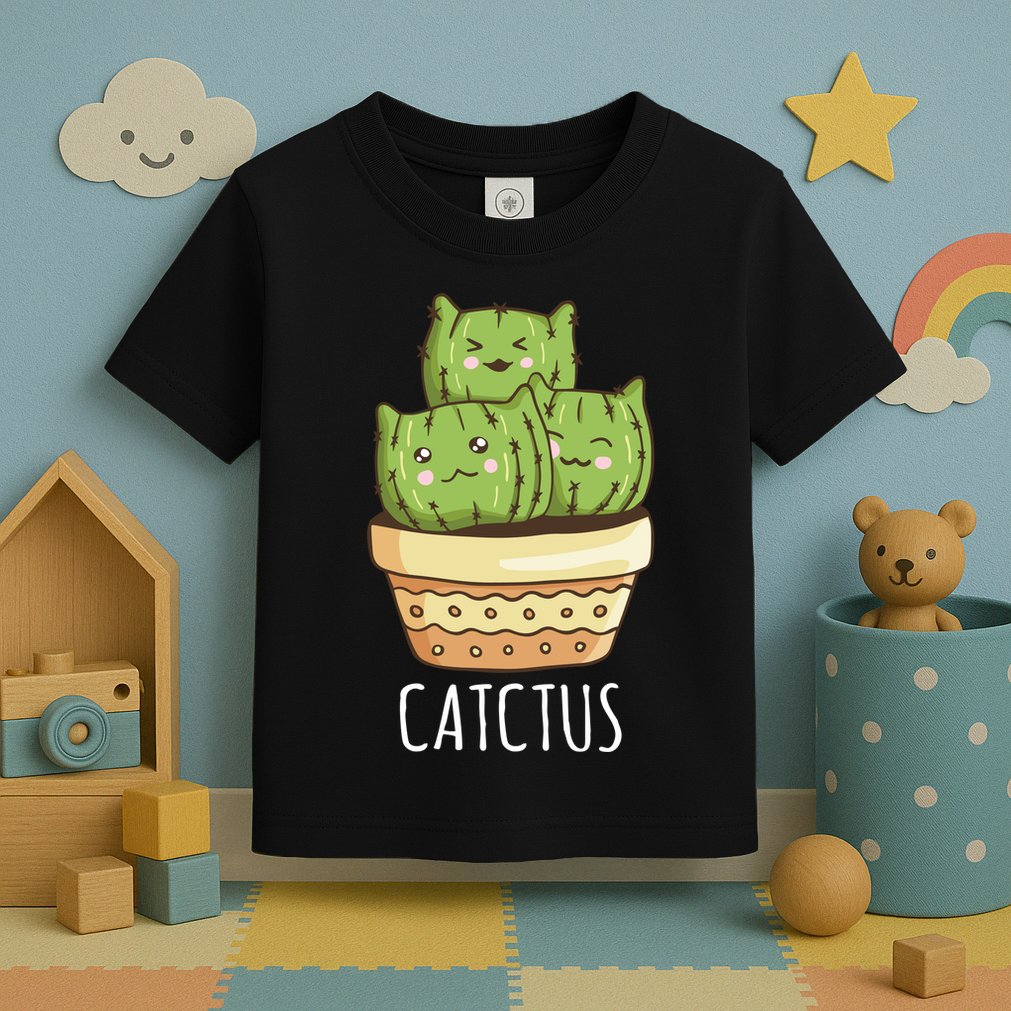 Cute Cactus Three Cats Toddler T-Shirt