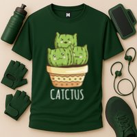 Cute Cactus Three Cats Cooling Performance Crew T-Shirt