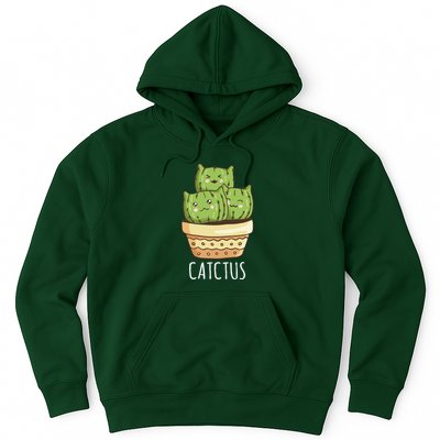 Cute Cactus Three Cats Hoodie