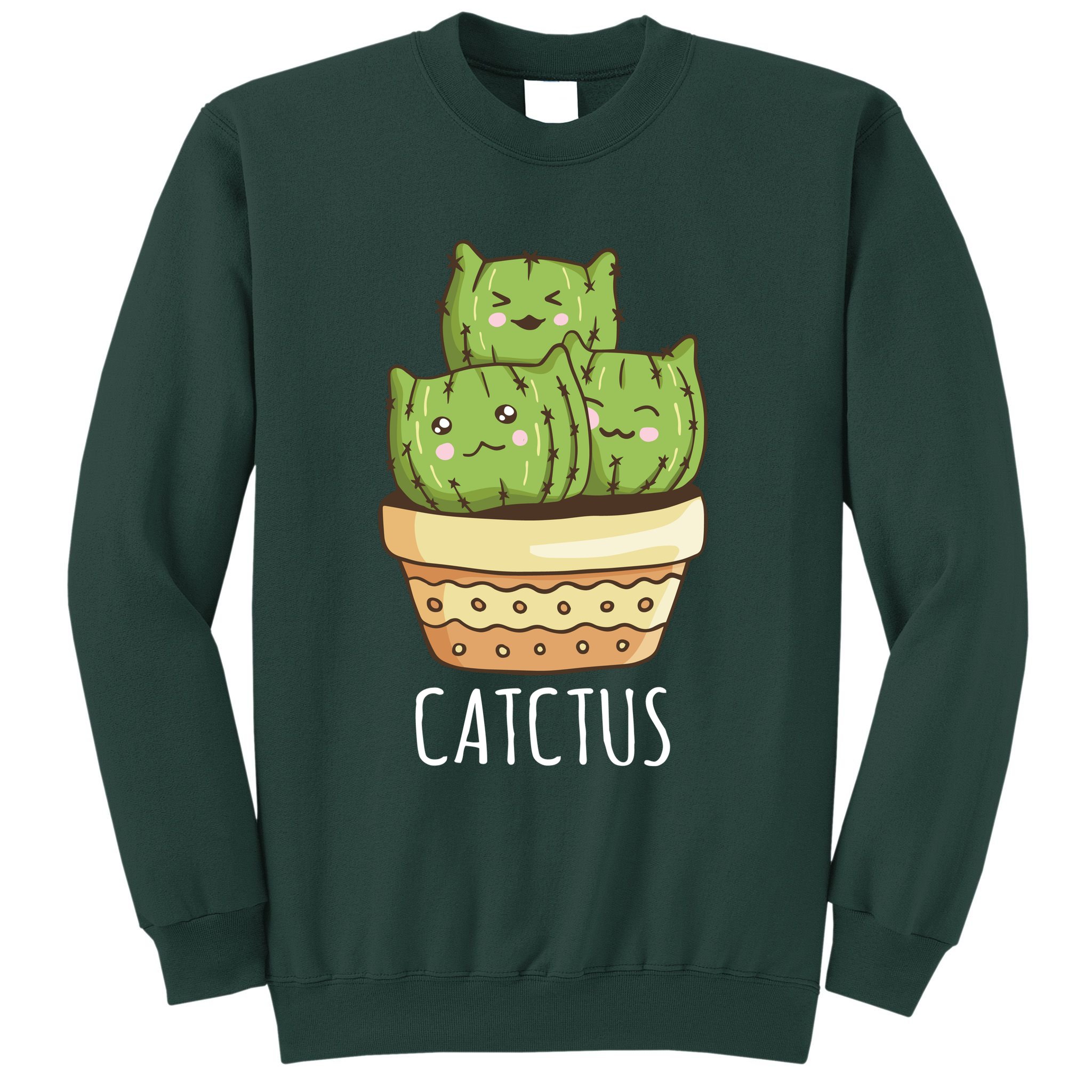 Cute Cactus Three Cats Sweatshirt