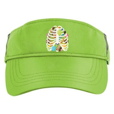 Cute Candy Skeleton Rib Cage Halloween Adult Drive Performance Visor