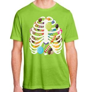 Cute Candy Skeleton Rib Cage Halloween Adult ChromaSoft Performance T-Shirt