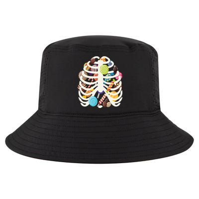 Cute Candy Skeleton Rib Cage Halloween Cool Comfort Performance Bucket Hat