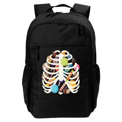 Cute Candy Skeleton Rib Cage Halloween Daily Commute Backpack