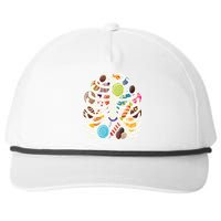 Cute Candy Skeleton Rib Cage Halloween Snapback Five-Panel Rope Hat