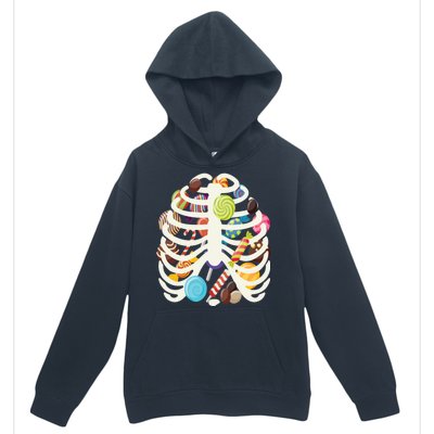 Cute Candy Skeleton Rib Cage Halloween Urban Pullover Hoodie