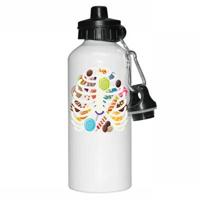 Cute Candy Skeleton Rib Cage Halloween Aluminum Water Bottle