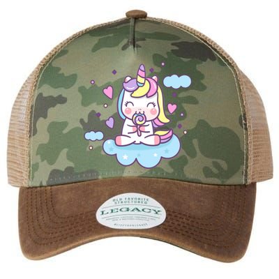 Cute Candy Unicorn Legacy Tie Dye Trucker Hat