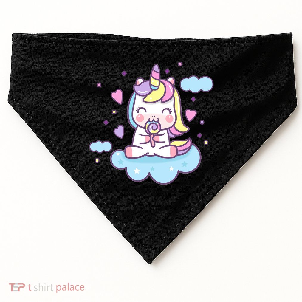 Cute Candy Unicorn USA-Made Doggie Bandana