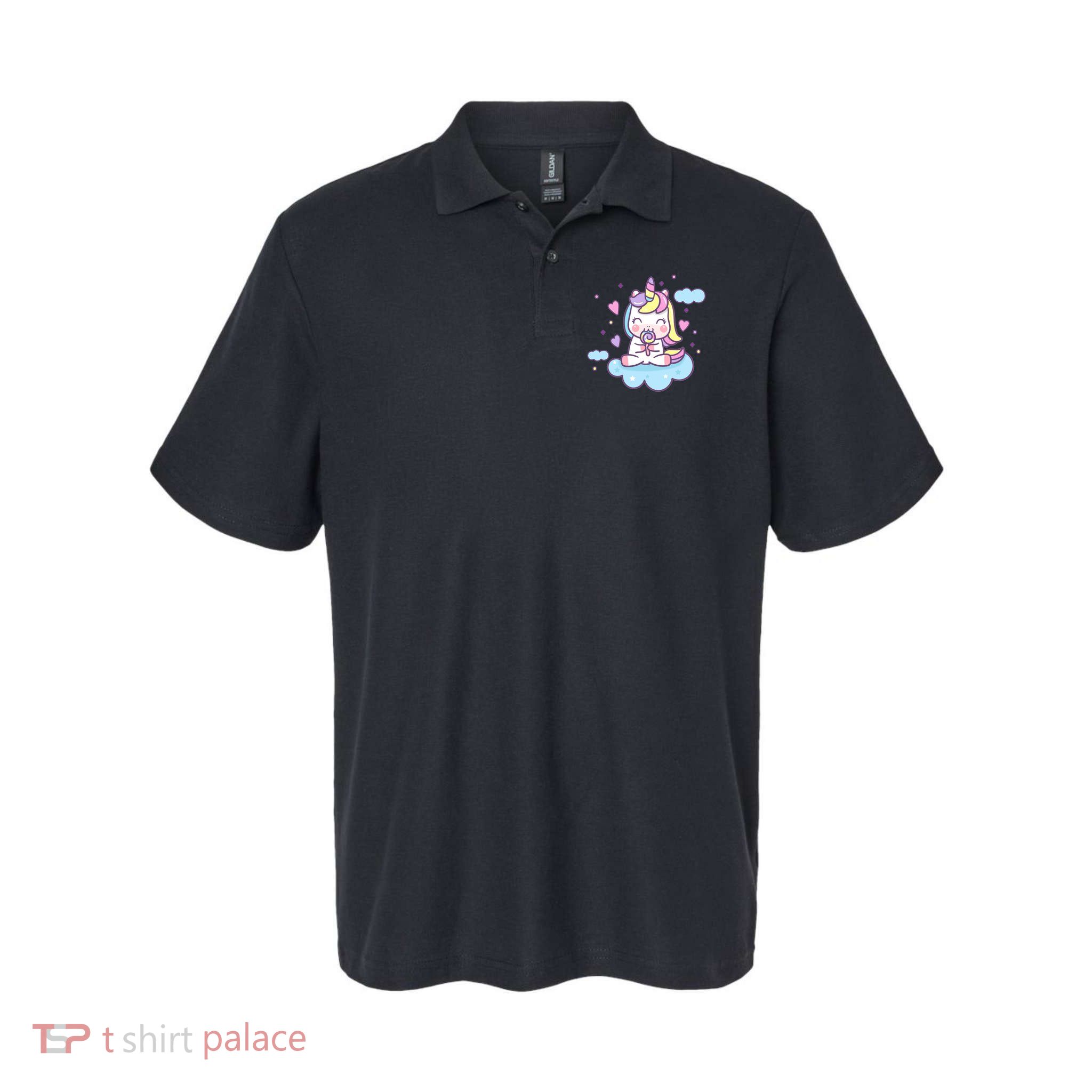 Cute Candy Unicorn Softstyle Adult Sport Polo