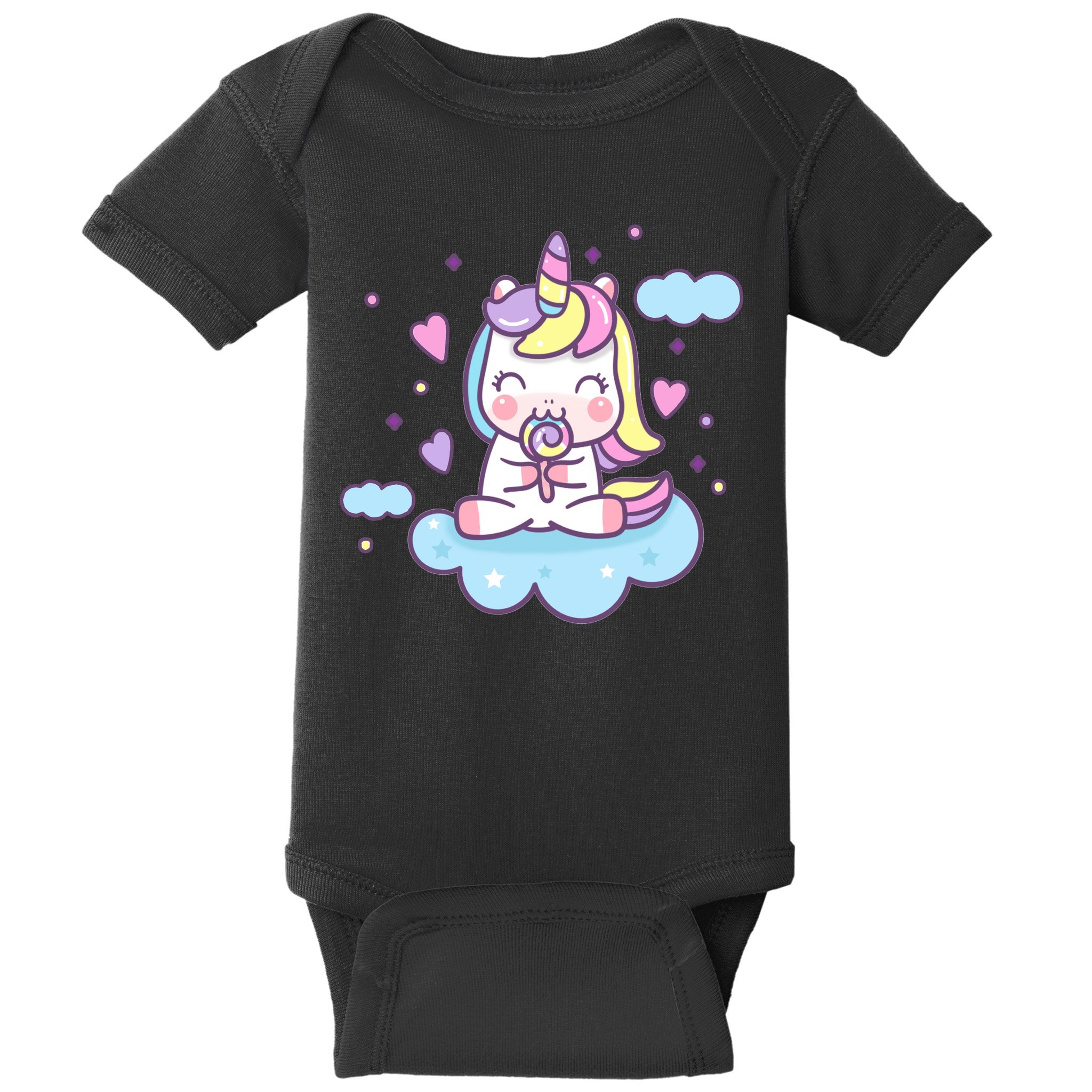 Cute Candy Unicorn Baby Bodysuit