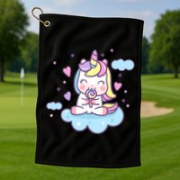 Cute Candy Unicorn Golf Towel