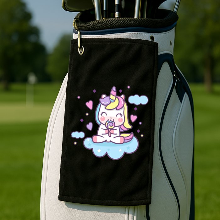 Cute Candy Unicorn Golf Towel