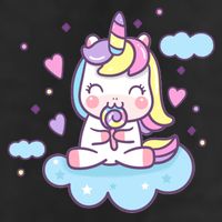 Cute Candy Unicorn Golf Towel
