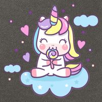 Cute Candy Unicorn Cotton Canvas Backpack
