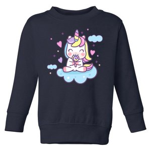 Cute Candy Unicorn Toddler Sweatshirt