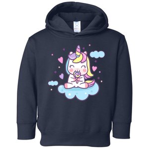 Cute Candy Unicorn Toddler Hoodie