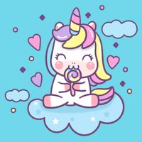 Cute Candy Unicorn T-Shirt