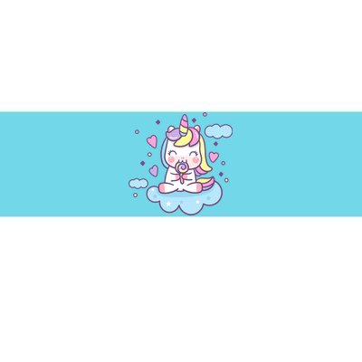 Cute Candy Unicorn Bumper Sticker