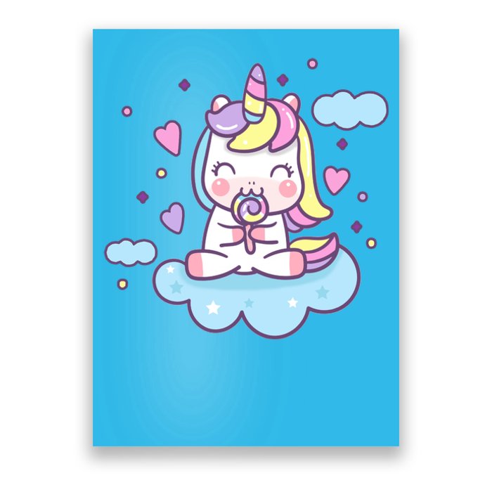 Cute Candy Unicorn Poster