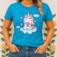 Cute Candy Unicorn Womens T-Shirt
