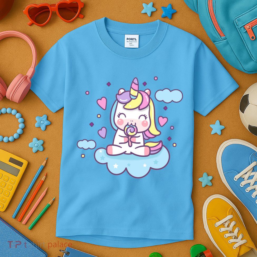 Cute Candy Unicorn Kids T-Shirt
