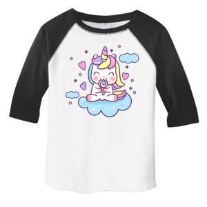 Cute Candy Unicorn Toddler Fine Jersey T-Shirt