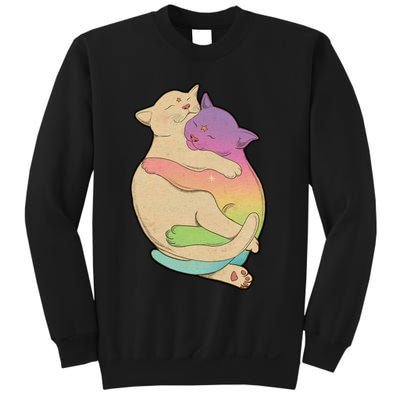 Cute Cat Love Hugging Out Sweatshirt