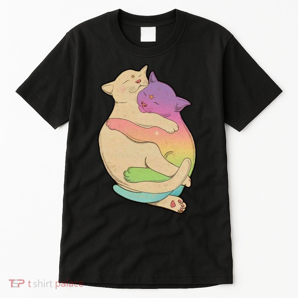 Cute Cat Love Hugging Out Tall T-Shirt