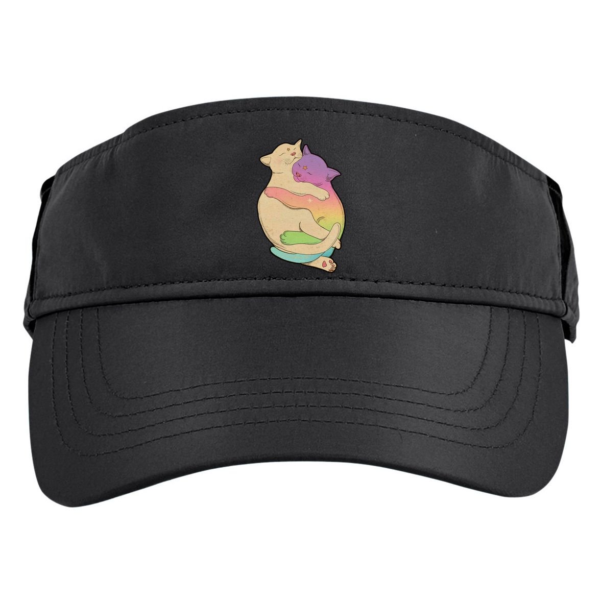 Cute Cat Love Hugging Out Adult Drive Performance Visor