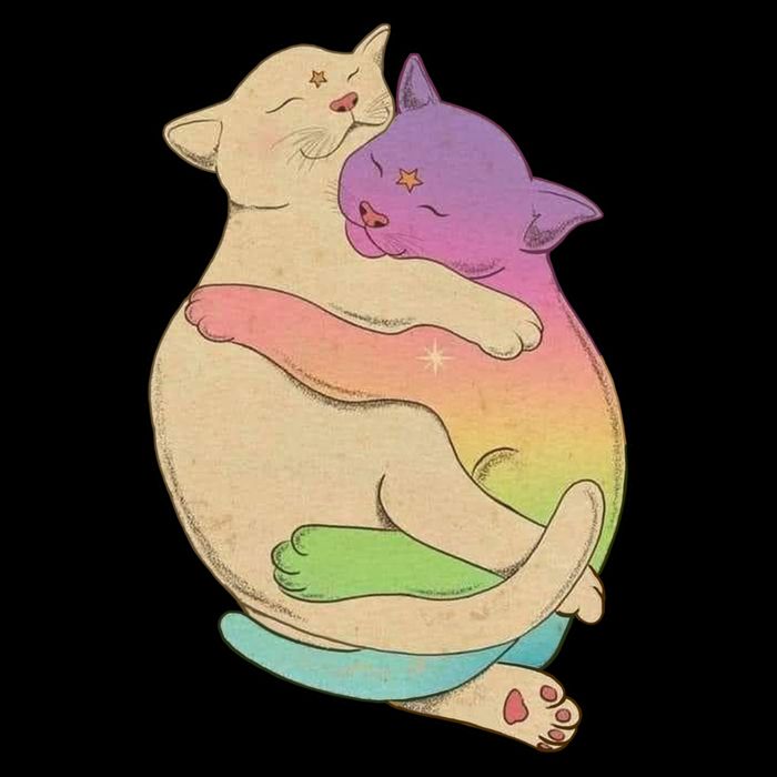 Cute Cat Love Hugging Out 16 in Basic Backpack