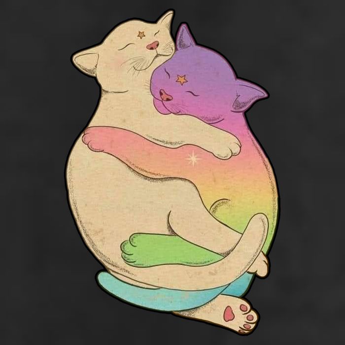 Cute Cat Love Hugging Out Hat