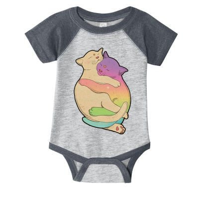 Cute Cat Love Hugging Out Infant Baby Jersey Bodysuit