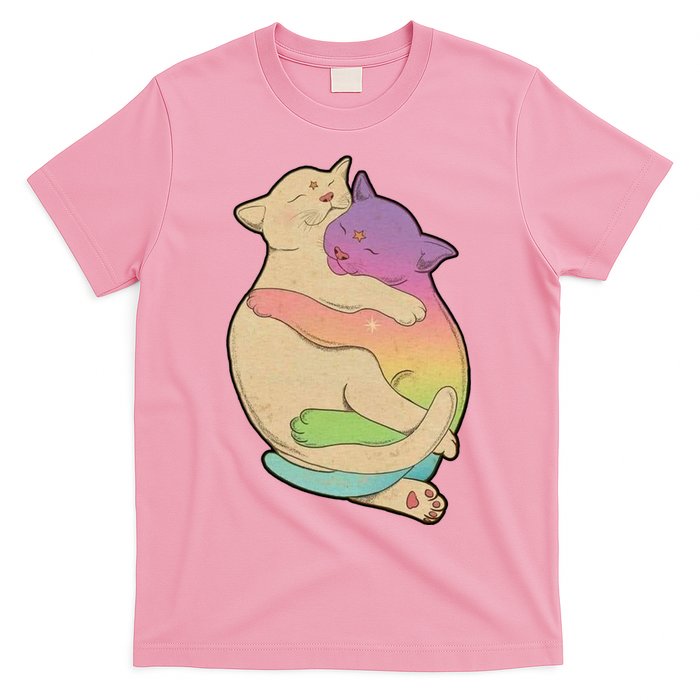 Cute Cat Love Hugging Out T-Shirt