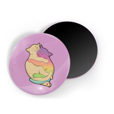 Cute Cat Love Hugging Out Magnet
