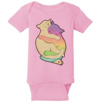 Cute Cat Love Hugging Out Baby Bodysuit