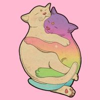 Cute Cat Love Hugging Out Visor