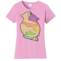 Cute Cat Love Hugging Out Women's T-Shirt