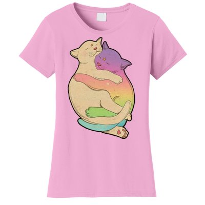 Cute Cat Love Hugging Out Women's T-Shirt