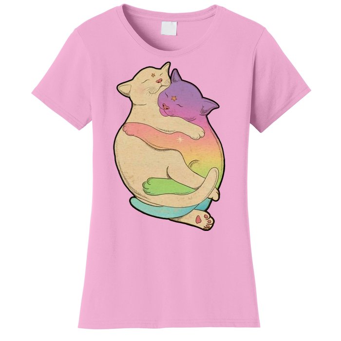 Cute Cat Love Hugging Out Women's T-Shirt