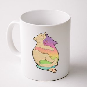 Cute Cat Love Hugging Out Coffee Mug