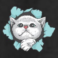Cute Cat Through Hole Cool Comfort Performance Bucket Hat