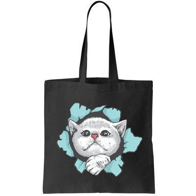 Cute Cat Through Hole Bag