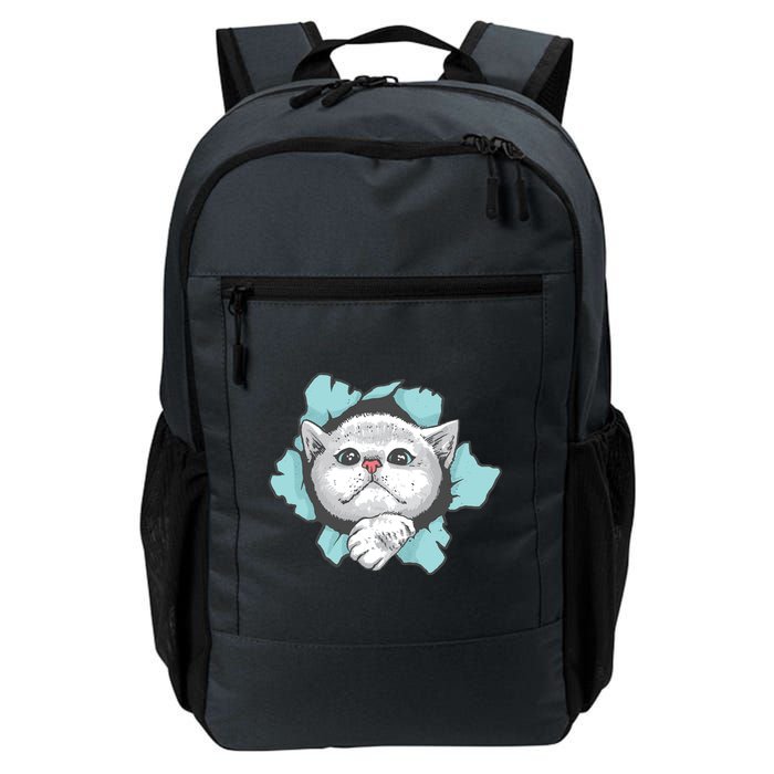 Cute Cat Through Hole Backpack